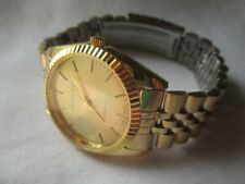 Affinity Wristwatch Gold Tone Stainless Steel Band Round Face Classic