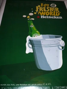 AFFICHE POSTER GEANT HEINEKEN " SEAU " 2007 TBE NON PLIEE - Imagen 1 de 1