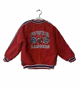 Boys Size 6 Power Rangers Jacket Disney Coat Varsity Delta Bomber Red - Picture 1 of 8