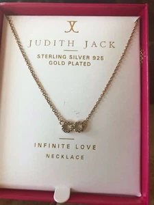 Judith Jack Neu mit Etikett Infinite Love Markasit wendbare Infinity Halskette horizontal - Bild 1 von 4