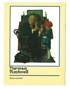 Doctor and Doll Norman Rockwell 1929 cover 1987 Postcard - Picture 1 of 2