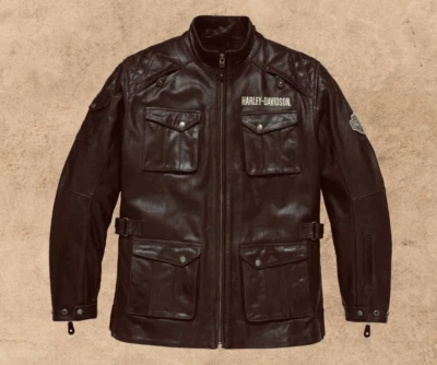 Harley Davidson Jacke / Lederjacke / Motorradjacke ''Messenger 34 CE'' - Bild 1 von 4