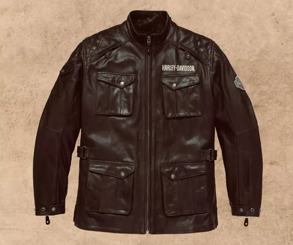 Harley Davidson Jacke / Lederjacke / Motorradjacke ''Messenger 34 CE'' - Bild 1 von 4