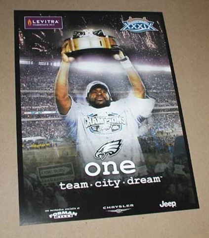 2004 DONOVAN MCNABB PHILADELPHIA EAGLES NFC CHAMPIONS ONE TEAM CITY DREAM POSTER Cover