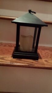 Lanterns set of 3 Black Battery Operated with Timer