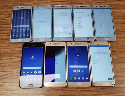 COMO ESTÁ LOTE DE 9 Samsung Galaxy J7 32GB SM-J737 Boost Mobile Metro Pcs - Imagem 1 de 4