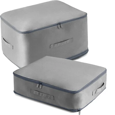 Bolsa de almacenamiento para edredón armario contenedores organizador de autocompresión que ahorra espacio Foto 1 de 4