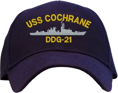 Бейсболка с вышивкой USS Cochrane DDG-21 — доступна в 3 цветах — шляпа - Изображение 1 из 2