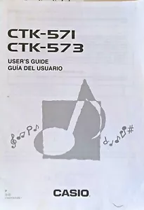 Casio CTK-571 CTK-573 Electronic Keyboard Original User's Guide Owner's Manual. - Picture 1 of 3