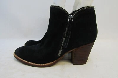 Dolce Vita Mujer Talla 7.5 M Negro Gamuza Cremallera al Tobillo Moda Botas Botín Foto 1 de 4
