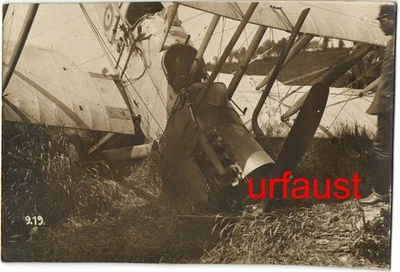 Foto alemana de la Primera Guerra Mundial avión británico BE2c #2750 junio 1916 Lewis MG Foto 1 de 2