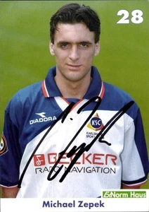 Autogrammkarte Fußballer Michael Zepek, Karlsruher SC, Autogramm - 11411615 - Bild 1 von 2