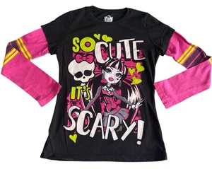 Monster High Draculaura Shirt Mädchen 7/8 So Cute It’s Scary Lagenlook Langarm - Bild 1 von 5