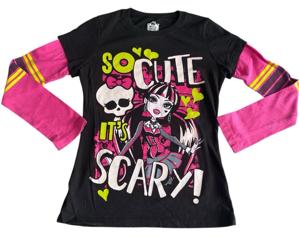 Camisa Monster High Draculaura Niñas 7/8 So Linda It’s Scary Capas Manga Larga Foto 1 de 4