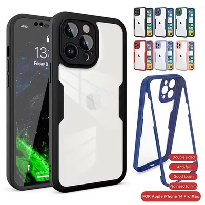 360 Protect Case For iPhone 7 8 X XR XS 11 12 13 14 15 16 Plus Pro Max PC Cover - Image 1 of 4
