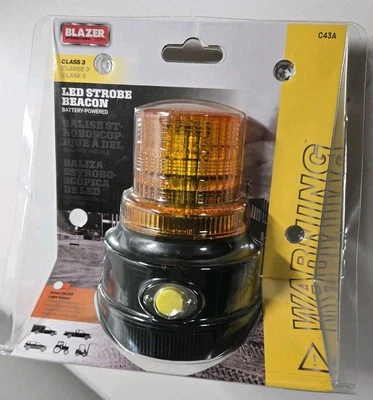 BLAZER INTERNATIONAL TRAILER & TOWING ACCESSORIES Blazer C43A LED Magnetic Amber Warning Flash Strobe Magnetic Light