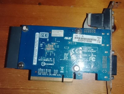 ASUS NVIDIA GeForce GT 710 2GB DDR3 PCIE 8x Graphics Card VGA DVI HDMI WORKING! - Image 1 of 4