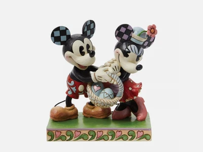 ♥ DISNEY TRADITIONS JIM SHORE SPRINGTIME SWEETHEARTS 6014317 ENESCO TOPOLINO - Immagine 1 di 3