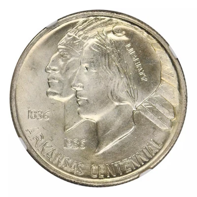 1939-S Arkansas Commemorative Silver Half Dollar NGC MS67 - Image 1 of 4