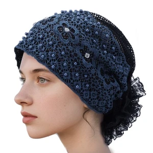 Beanies Hat Muslim Women Hijab Turban Wrap Bonnet Cap Headwear Head Cover Islam - Picture 1 of 22