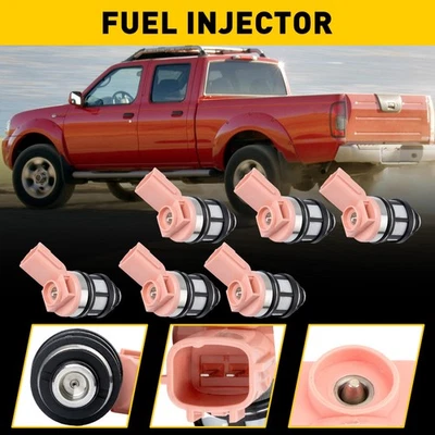 NEW 6 Pcs Fuel Injectors For 1996-2004 Nissan Xterra Frontier Pathfinder 3.3L - Image 1 of 4