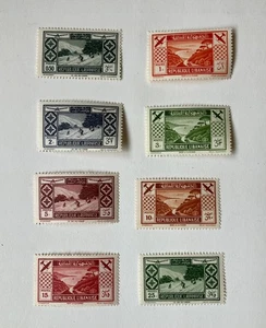 Libano Libano 1936 Sci ai Cedri Propaganda Turistica Set Completo - MNH - Foto 1 di 2