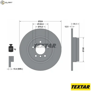 2x BRAKE DISC 92058400 FOR BMW 7/E38 M51D25 2.5L M52B28 2.8L M57D30 2.9L 6cyl - Picture 1 of 9