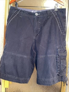 A. Prodigee Black Cargo Shorts Size 34 - 100% Cotton - Picture 1 of 14