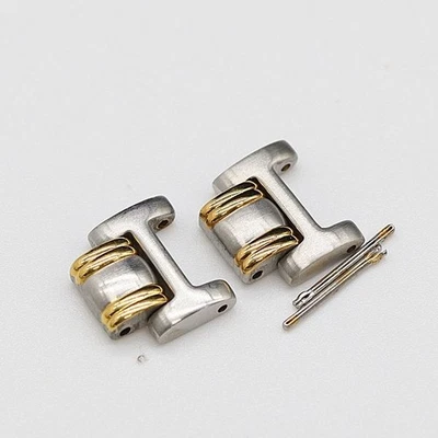 GUCCI Genuine 2 Link 9040L Ladies Watch Band Bracelet Parts Silver Gold 12mm - Image 1 of 3