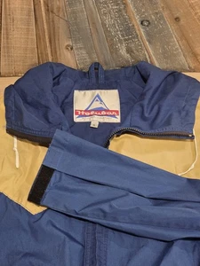 Chaqueta cortavientos vintage Holubar Boulder CO Mountain azul tostado talla pequeña EE. UU. - Imagen 1 de 9