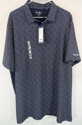 Walter Hagen Men's Performance P11 Print Polo Poolside Navy XXL - Image 1 of 4