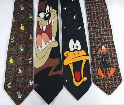 RARE 1990’s Warner Bros Looney Tunes Cartoon Bugs Bunny, Neck Tie Vintage - Image 1 of 4