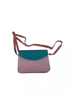 Soruka Leather Bag Purple Blue Crossbody Purse Multicolor Recycled Leather - Picture 1 of 12