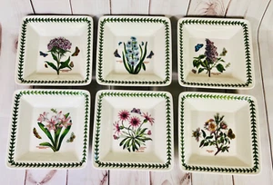 Portmeirion Botanic Garden 7.5” Deep Square Pasta Dish Set of 6 - Picture 1 of 10