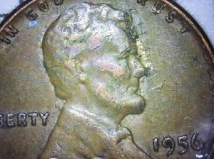 1956-D LINCOLN CENT "D OVER D" RPM AND LARGE LAMINATION ERROR! SUPER RARE FIND!! - Picture 1 of 8
