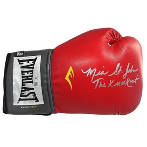 Mia St John Signed Boxing Glove Knockout Inscription Beckett Autograph Everlast - Picture 1 of 7