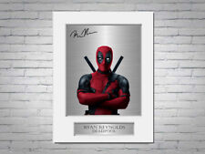 Ryan Reynolds signiertes Fotodisplay Halterung A4 Deadpool Geschenk