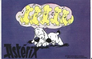⭕vtg, pocket calendar 1989 Comic Asterix Obelix Astérix 34 impala - Picture 1 of 2