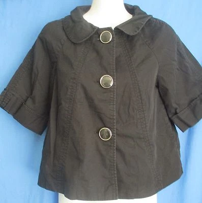 Chaqueta Blazer Para Mujer Forever Twenty One Negra Manga Corta Talla Pequeña Recortada Foto 1 de 4