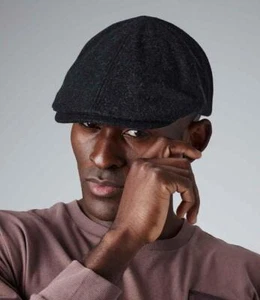 Beechfield Melton Wool Ivy Cap Fully Lined Adjustable Buckle Casual Fashion - Picture 1 of 1
