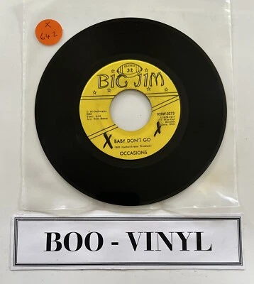 The Occasions Baby Don't Go 7" Soul Funk Blues Vinyl Record VG+Condition - Image 1 of 4