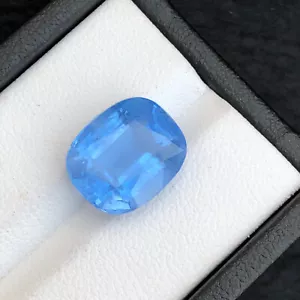 Natural 7.50 Ct Blue Aquamarine Excellent Cushion Cut Loose Gemstone Pakistan - Picture 1 of 12