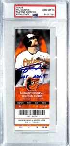 YULI GURRIEL Signed Auto Houston Astros MLB DEBUT Full Ticket Graded PSA/DNA 10 - Picture 1 of 3