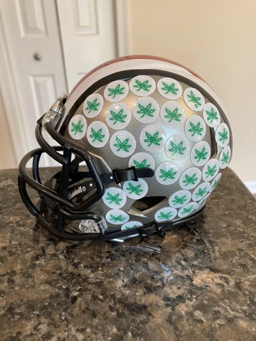 Ohio State Buckeyes Rivalry "Wide Stripe" Custom Mini Football Helmet 2012-2014 Cover
