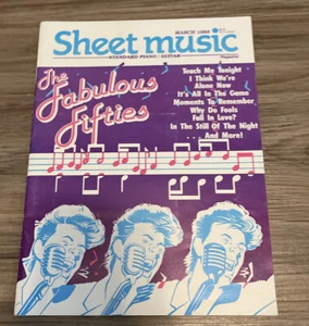 The Fabulous Fifties Sheet Music Magazine Piano Guitar March 1988 - Imagen 1 de 3