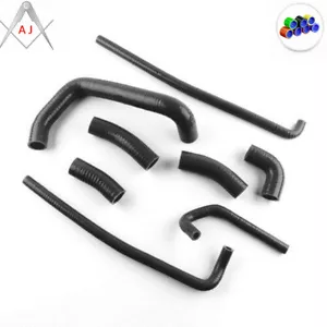 Manguera de refrigerante de silicona negra para Kawasaki Ninja ZX7R ZX750P 1996-2003 - Imagen 1 de 3
