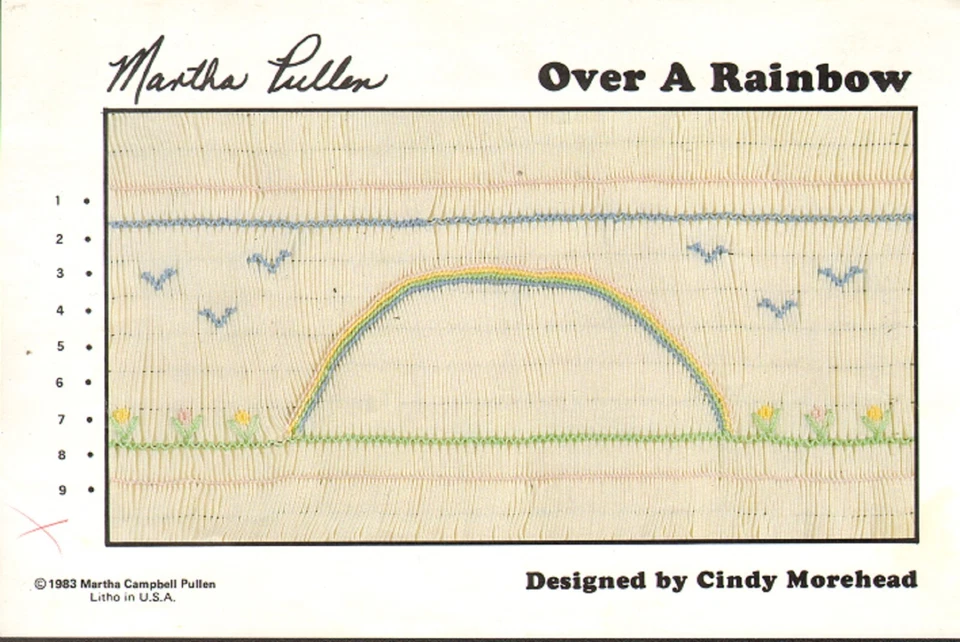 Over a Rainbow, Martha Pullen, Designed by Cindy Morehead, Smocking Plate 1983 - Image 1 of 1