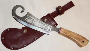 UZBEK NATIONAL AXE CHOPPING KNIFE PCHAK PICHOK HANDMADE WOOD HANDLE (418) - Picture 1 of 6