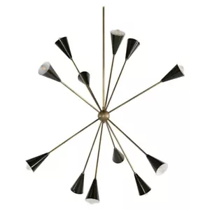 1950er Jahre "Sporenkronleuchter" Sputnik-Kronleuchter, italienischer Midcentury-Kronleuchter - Bild 1 von 8