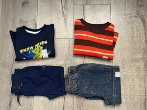 Toughskins Baby Boy 2 outfits, 4 pieces Lot Size 12 M  New Condition - Picture 1 of 4